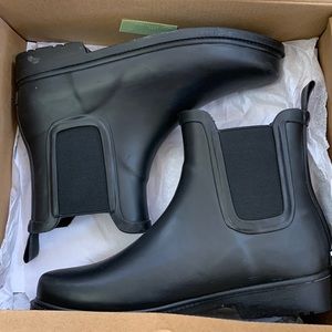 Jcrew Chelsea Rain Boots, 7, Black